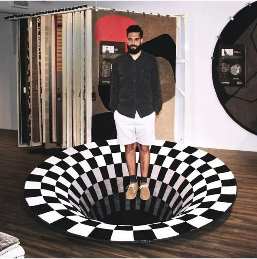 3D Vortex Illusion Rug